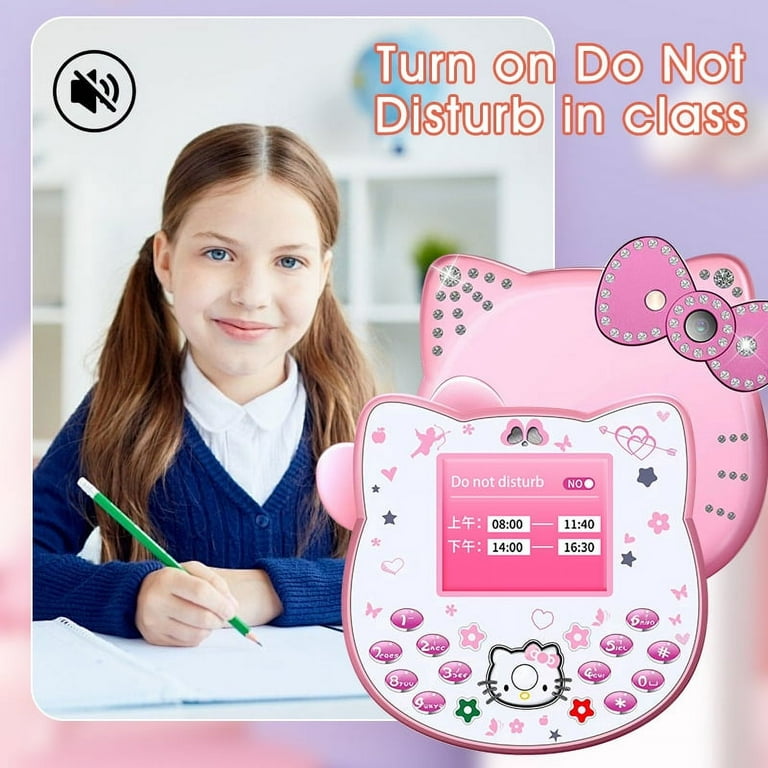 小物 HELLO KITTY x FEILER taozhe i168 Hello Kitty K688 Cartoon Kids Phone, Pink