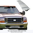 thumbnail image 2 of APS Compatible with Ford Excursion 2000-2004 & 99-04 F-250 F350 F450 F550 SD Lower Bumper Stainless Steel SS Chrome Horizontal Billet Front Grill Grille Insert F85098A, 2 of 7