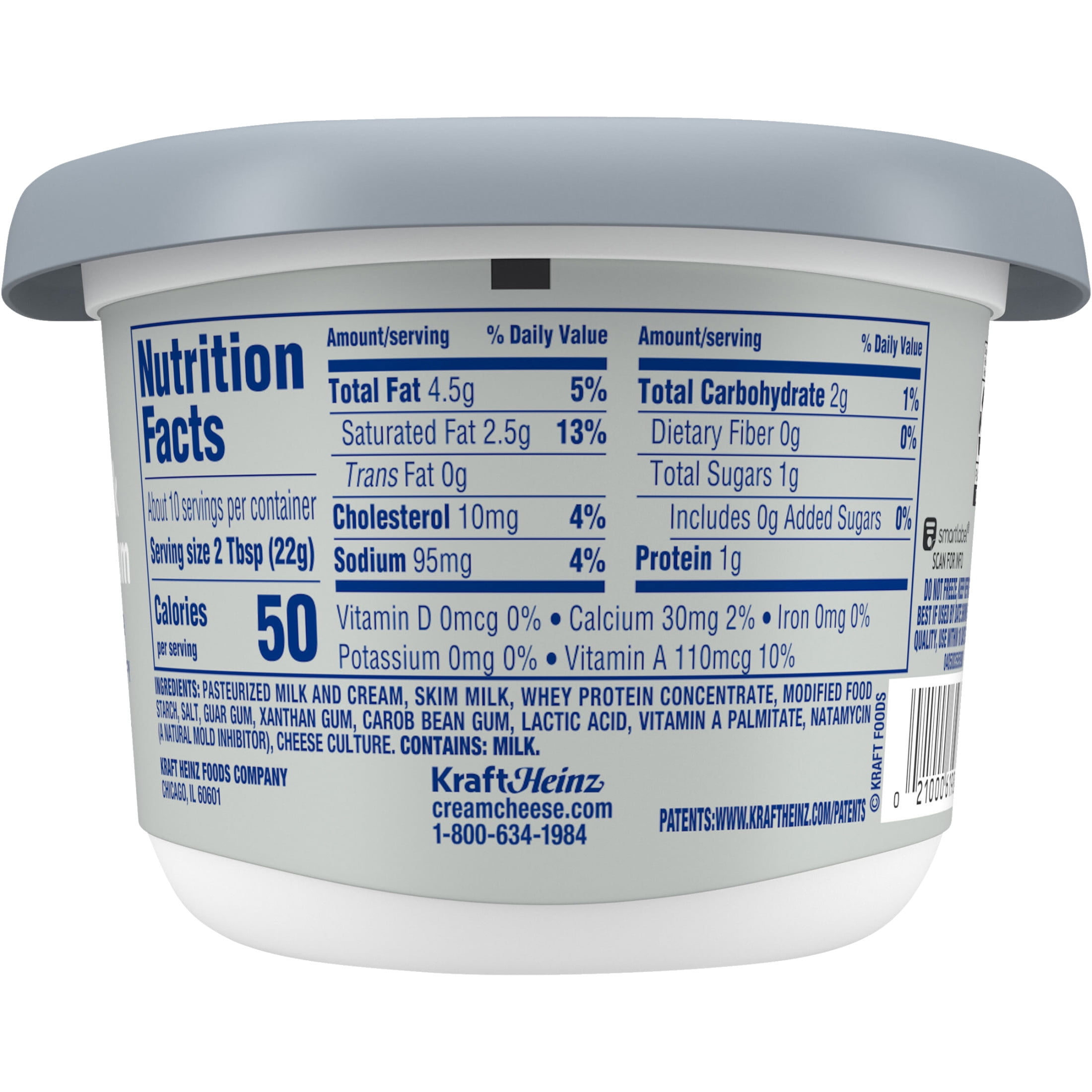 Philadelphia Whipped Cream Cheese Spread, 1 Tub, for Smooth, Spreadable Mornings, Original, No Artificial Preservatives, Flavors or Dyes, 8 oz