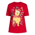 thumbnail image 3 of Winnie the Pooh Women's Christmas Graphic Tee with Short Sleeves, Sizes XXS-XXL, 3 of 4