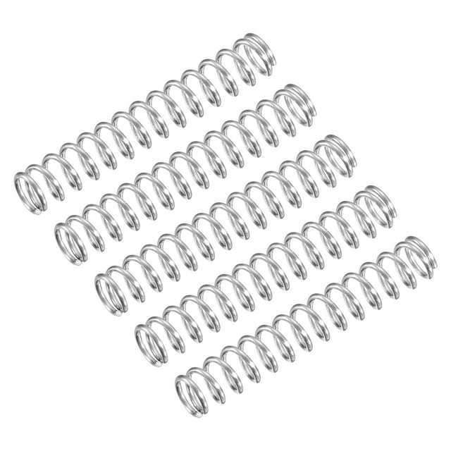 Unique Bargains Compression Spring, 5 Pack 304 Stainless Steel, 6mm OD, 0.8mm Wire, 35mm Length