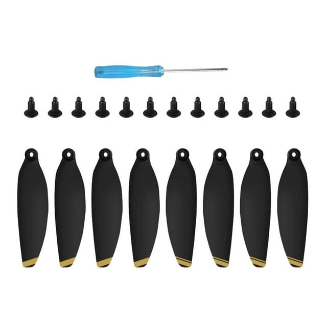 8 Uds Hélices Accesorios Plegables de Liberación Rápida CW CCW Cuchillas para Accesorios de Repuesto - Dorado Yotijar Propulsor de fibra de carbono RC
