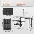 thumbnail image 6 of VEVOR Camping Kitchen Table Folding Portable Cook Station Tables Shelves &A Sink, 6 of 8