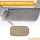 thumbnail image 3 of Clip para gafas de sol para automóvil Unique Bargains, soporte universal para visera de sol, clip para gafas, cuero PU, beige, 3 of 7