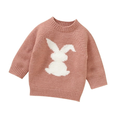 

Autumn Winter Warm Outfits Baby Girl Boy Cute Long Sleeve Knitted Rabbit Pattern Sweater Pullover Tops 2 Year Old Girl Winter Coat