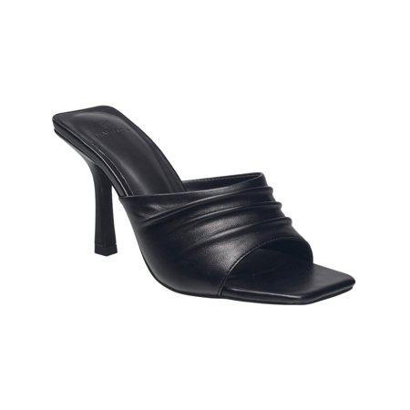 H Halston Womens Luanda Vegan Leather Slip-On Heels