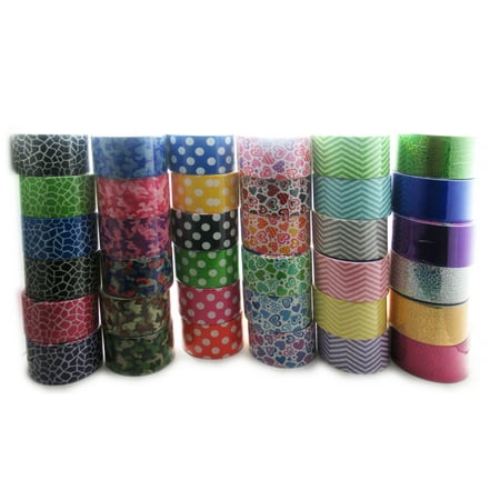 36 roll variety pack assorted printed duct tape 1.88