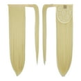 thumbnail image 5 of SAYFUT 20" Hairpiece Ponytail Extension Clip in Wrap around Long Straight Ombre Ponytail Hair Extensions Hairpieces, Sandy blonde mix bleach blonde, 5 of 8