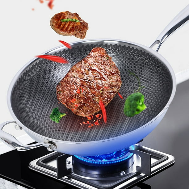 Kitchen Utensils Frying Pan 304 Stainless Steel Cooking Pan