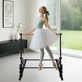thumbnail image 2 of CQSXDA Solid Wood Ballet Barre Featuring Adjustable Height From 31.5 To 39.5 Inches For Studio And Home Use, Black, 2 of 9
