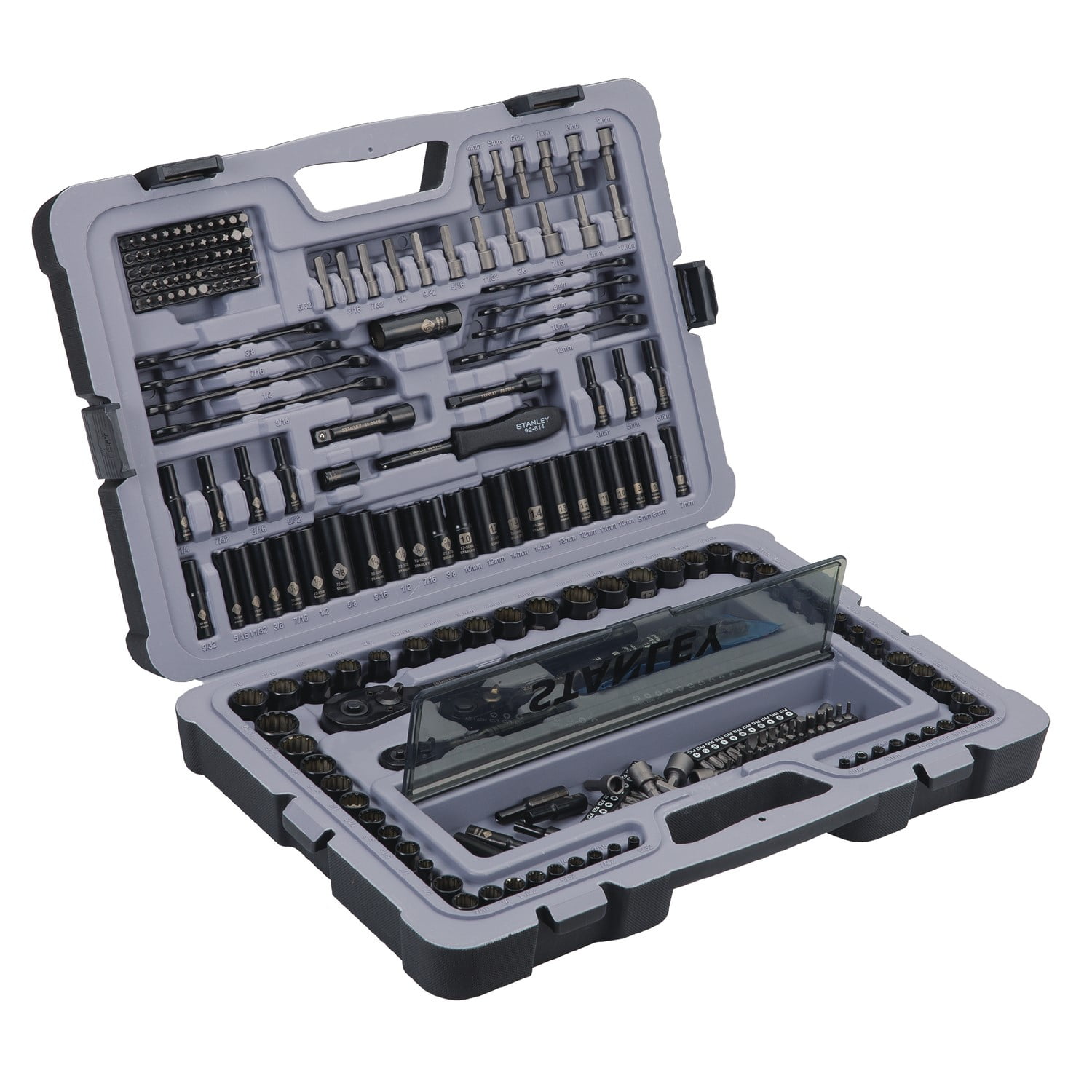 STANLEY 123-Piece Mechanics Tool Set, Black Chrome | STMT72254W by Stanley Black & Decker