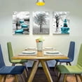 thumbnail image 4 of Wall Decor For Living Room Canvas Wall Art For Bedroom Office Decoration Black And White Wall Paintings Inspirational Abstract Blue Pictures Prints Artwork Home Decor 3 Piece 12x16 In, 4 of 6