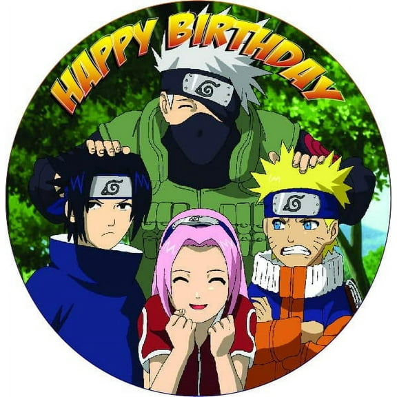 7.5 n-rut Cake Topper – Round Edible Birthday Cake Decorations, Happy Birthday Cake  fits 8 inch round cake or larger