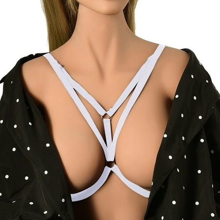 

JDEFEG Lingerie for Women 5X Lingerie for Plus Size Women Underwear Strap Bra Deep V Seductive Lingerie Women Lingerie Plus Size Set Womens Lingerie Polyester White