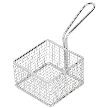 

Fryer Basket Stainless Steel Long Handle Design Frying Colander Food Basket Non-corrosive Non- For French Fries Fish Balls