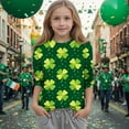 thumbnail image 5 of Shirts for Girls 2026 St. Patrick's Day Graphic Tees Crewneck Casual 3/4 Sleeve T Shirt Kids Clothes Girls Size 3-14, 5 of 6
