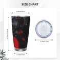 thumbnail image 4 of Bingfone Black Dog Red Background for 20 Oz Stainless Steel Travel Mug Double Wall Water Coffee Cup for Home,Office, Outdoor Works Great for Ice Drinks and Hot Beverage-Straw Three-piece Set, 4 of 8
