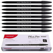 Monami Plus 3000 Office Sign Pen Felt Tip Water Based Ink Color Pen Complete Black Dozen Box by Monami