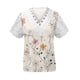 thumbnail image 2 of V Cuello Manga Corta Tops para las Mujeres Plegar Impreso Botón Delantero Casual Blusa Verano, Tops de Verano de las Mujeres V Cuello, 2 of 5