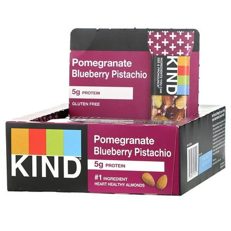 KIND Bars Pomegranate Blueberry Pistachio 12 Bars 1.4 oz (40 g) Each Pack of 4