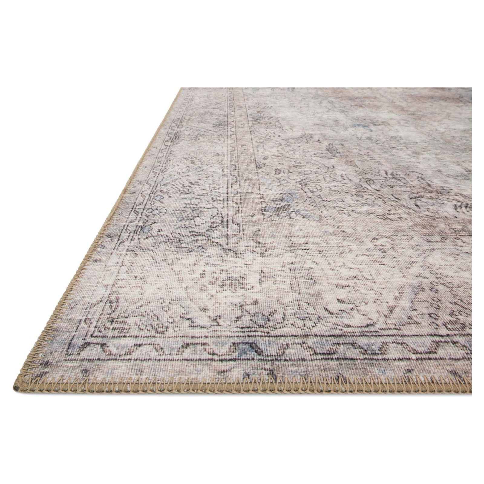 Loloi Loren Collection LQ-04 Silver / Slate Oriental Area Rug 5'-0" x 7'-6"