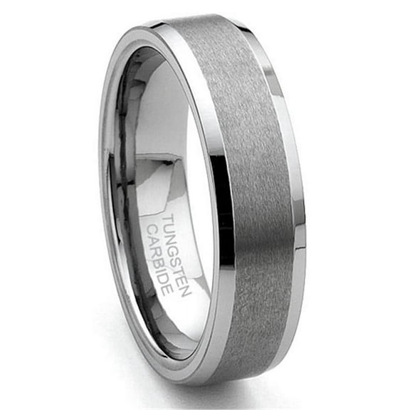 Andrea Jewelers 6MM Tungsten Carbide Satin Men's Wedding Band Ring Sz 10.0
