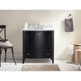 thumbnail image 2 of 32 Inch Espresso Vanity Cabinet With White Carrera Marble Countertop - Laviva, 2 of 2