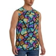 thumbnail image 2 of Pofeuu Colored Glass1 Print Men's Muscle T-Shirt, Sleeveless, Muscle Tank, Classic Muscle Tee Top For Men Casual Sleeveless Muscle T-Shirt Trendy Clothes-Small, 2 of 7