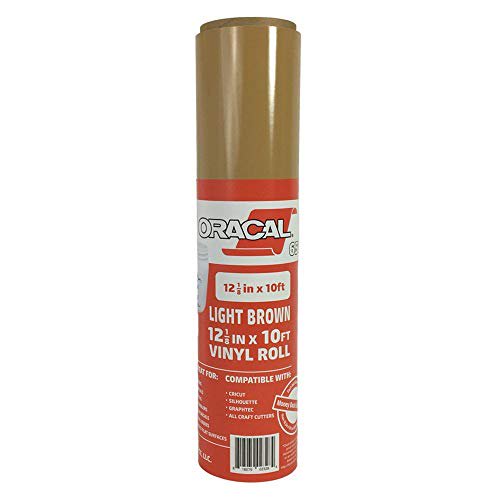 12.125" x 10ft Roll of Oracal 651 Light Brown Craft Vinyl On a 2.5
