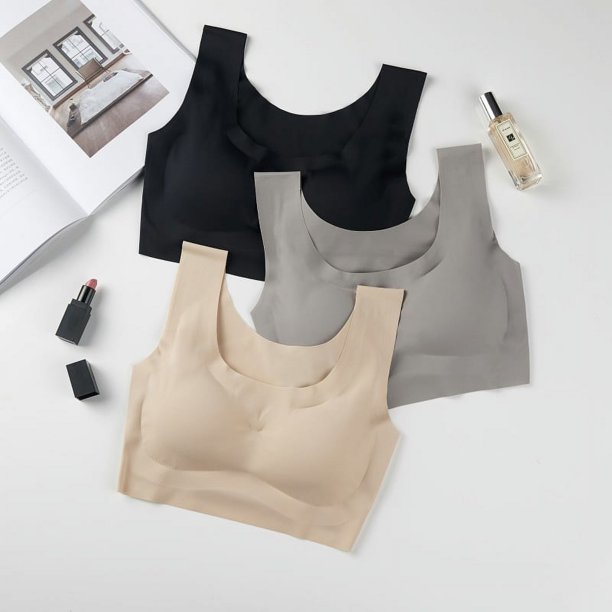 Ropa interior sin costuras para mujer, chaleco sin aros para yoga, deportes, dormir, sujetador de talla grande
