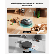 Lefant M330 Pro LiDAR Navigation Robot Vacuum and Mop, 450ml Visible Dustbin, 190° PSD Obstacle Avoidance, Multi-Level Mapping, Robot Vacuum Cleaner for Hardwood Carpets Pet Hair