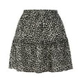thumbnail image 5 of Viikei Plus Size Skirts for Women Printing Bage Ruched Ruffles Elastic Waist, 5 of 9