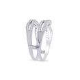 thumbnail image 4 of AFFY 0.60CT Moissanite Diamond Double Infinity Chevron Enhancer Wrap Guard Ring in 18K White Gold over Silver-8.5, 4 of 6