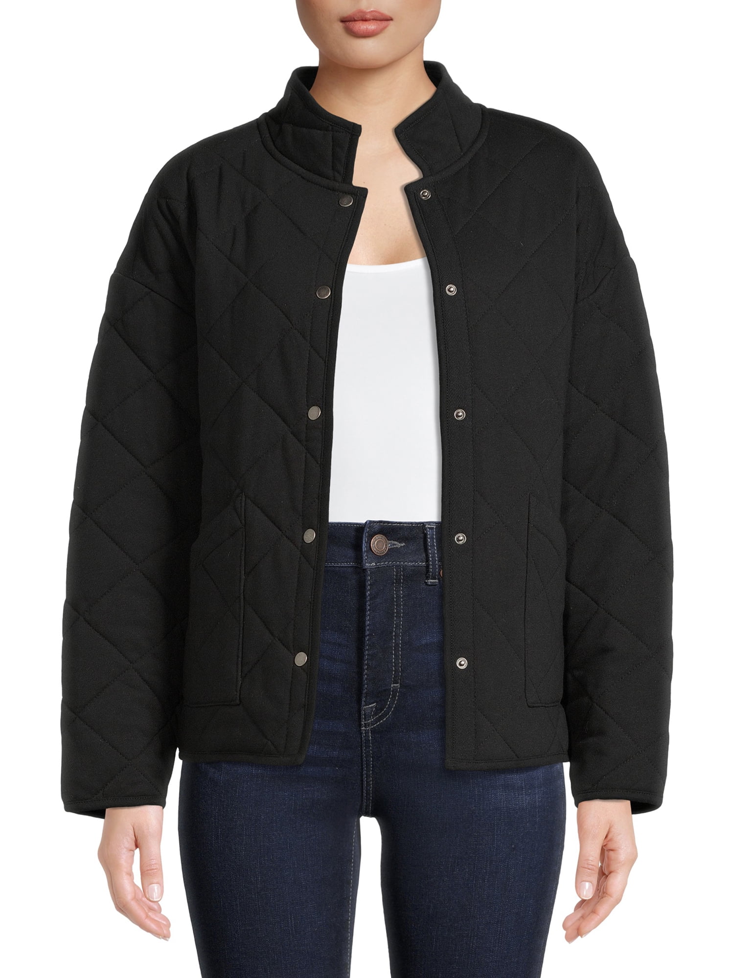 Time and Tru Women's Quilted Jacket - Walmart.com