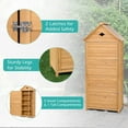 thumbnail image 2 of S AFSTAR Outdoor Storage Shed for Garden Tools, Wooden Patio Shed with Gable Roof and Metal Latches, 2 of 7