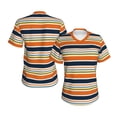thumbnail image 3 of Goofa Colorful Pastel Stripes Pattern Women's Slim-Fit Short-Sleeve V-Neck T-Shirt,Classic-Fit Short-Sleeve V-Neck T-Shirt-Large, 3 of 5