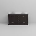 thumbnail image 5 of Dukes 60 in. W x 22 in. D Espresso Double Bath Vanity, Cultured Marble Top, and Faucet Set, 5 of 10