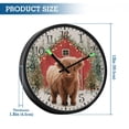 thumbnail image 3 of Voice Activated Clock with Glow Light 12 Inch Large Silent Wall Clock Battery Operated for Home Decor Cute Highland Cow Pattern, 3 of 8