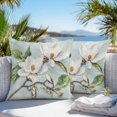 thumbnail image 3 of Throw Pillow Covers 20x20 Inch Set of 2, Botanical Flowers Waterproof Outdoor Pillow Covers, Country Magnolia Leaves Branches Decorative Cushion Pillowcases for Couch, Sofa, Bed, Garden, Patio, 3 of 9