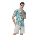 thumbnail image 2 of Geeksport Men's Hawaiian Floral Shirt Short Sleeve Button Down Casual Summer Tropical Beach Shirt, 2 of 6
