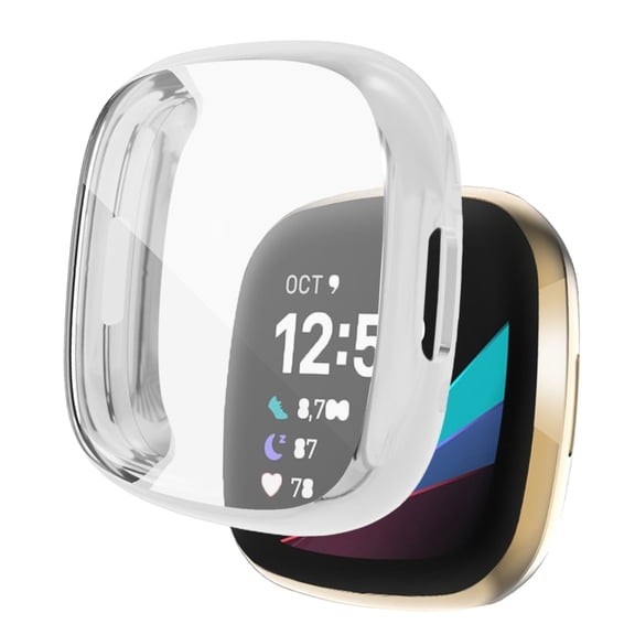 erfcxs Suitable For Versa4 Watch Case Sense Protective Case TPU Case Film Integrated Case Anti Drop Protective Cover