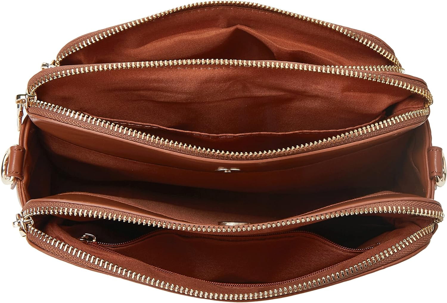 HLSOHJP Crossbody Bags for Women Three-Layer Shoulder Bag Vegan Leather Multiple Compartments Handbag Purses Satchel Hobo Clutch