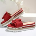 thumbnail image 5 of Mostsola Platform Sandals for Women 2025 Summer Espadrilles Open Toe Bow Slides Beach Shoes, 5 of 8