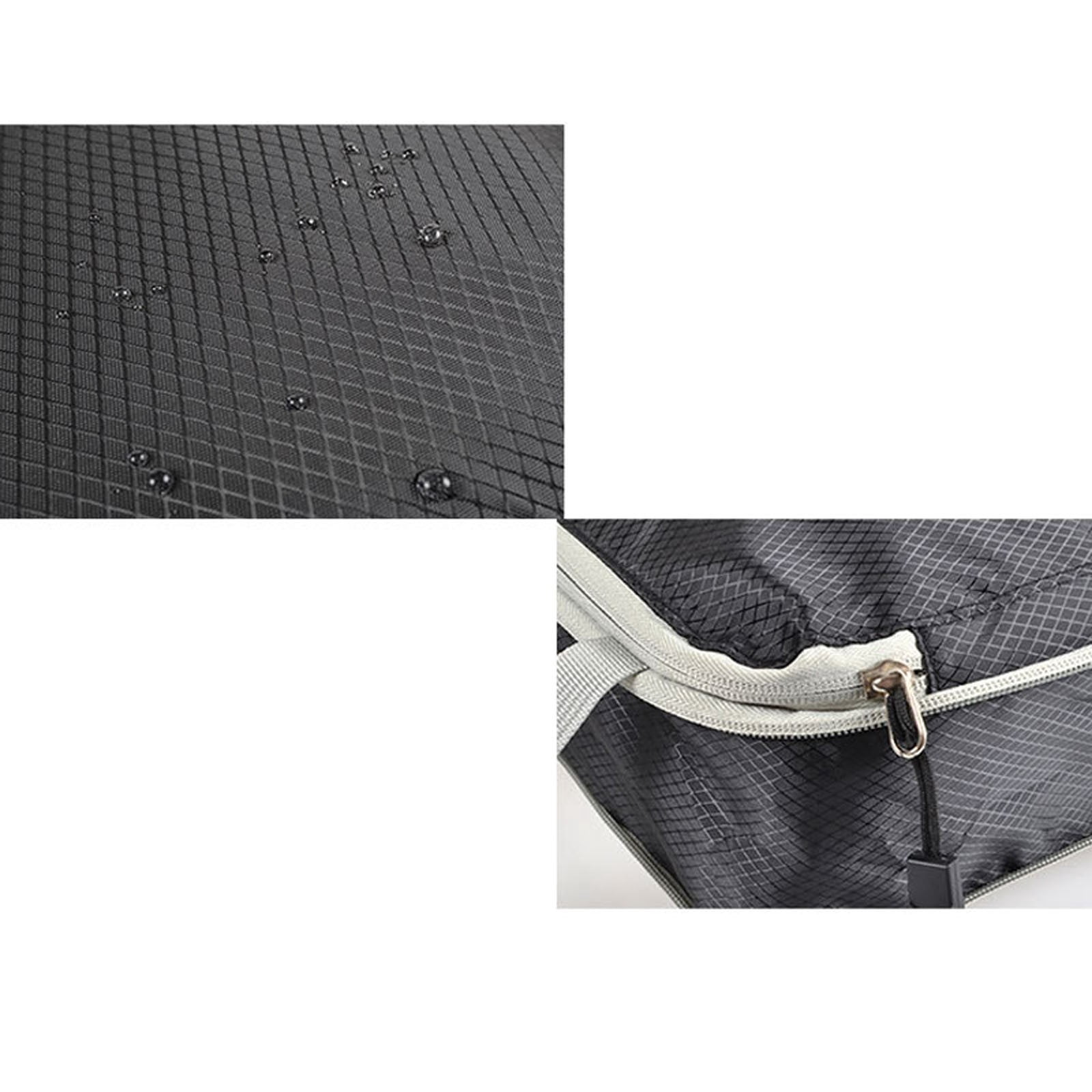 3-Piece Travel Packing Cube Set, Nylon Zipper Compression Organizer Bags, Lightweight Foldable Luggage Pouches for Clothes, Toiletries and Accessories