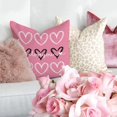 thumbnail image 3 of Valentines Day Pillow Covers 18x18 Set of 4 Love Heart Valentines Pillows Decorative Throw Pillows Cushion Cases Valentine Decorations Valentines Day Deocr Pink, 3 of 5