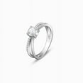 thumbnail image 3 of Dash Jewel 14k White Gold Plated 1.2 Ct Round Cut VVS1/D Lab Created Simulated Diamond Engagement Ring - Split Shank Design - Celebrate Your Love Story with This Beautiful Wedding Diamond Ring, 3 of 3