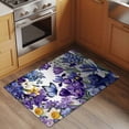 thumbnail image 2 of Purple Blue Flower Front Door Rugs 2x3 ft Watercolor Purple Blue Floral Butterfly Small Rug for Entryway Non Slip Washable Bathroom Door Mat Absorbent Floor Mat for Indoor Entrance, 2 of 9