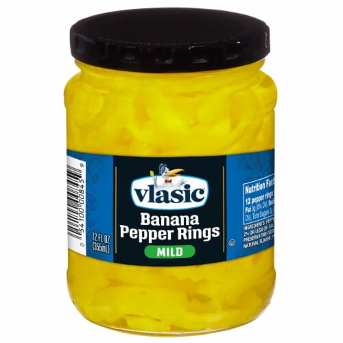 Vlasic Deli Style Mild Banana Pepper Rings 12 OZA - Pack of 2
