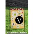 thumbnail image 4 of Toland Home Garden Floral Monogram-V Personalized Flower Flag Double Sided 12x18 Inch, 4 of 5