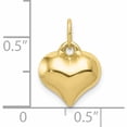 thumbnail image 2 of 10K Yellow Gold Polished 3-D Heart Pendant (15 X 11) Made In Indonesia -Jewelry By Sweet Pea, 2 of 5